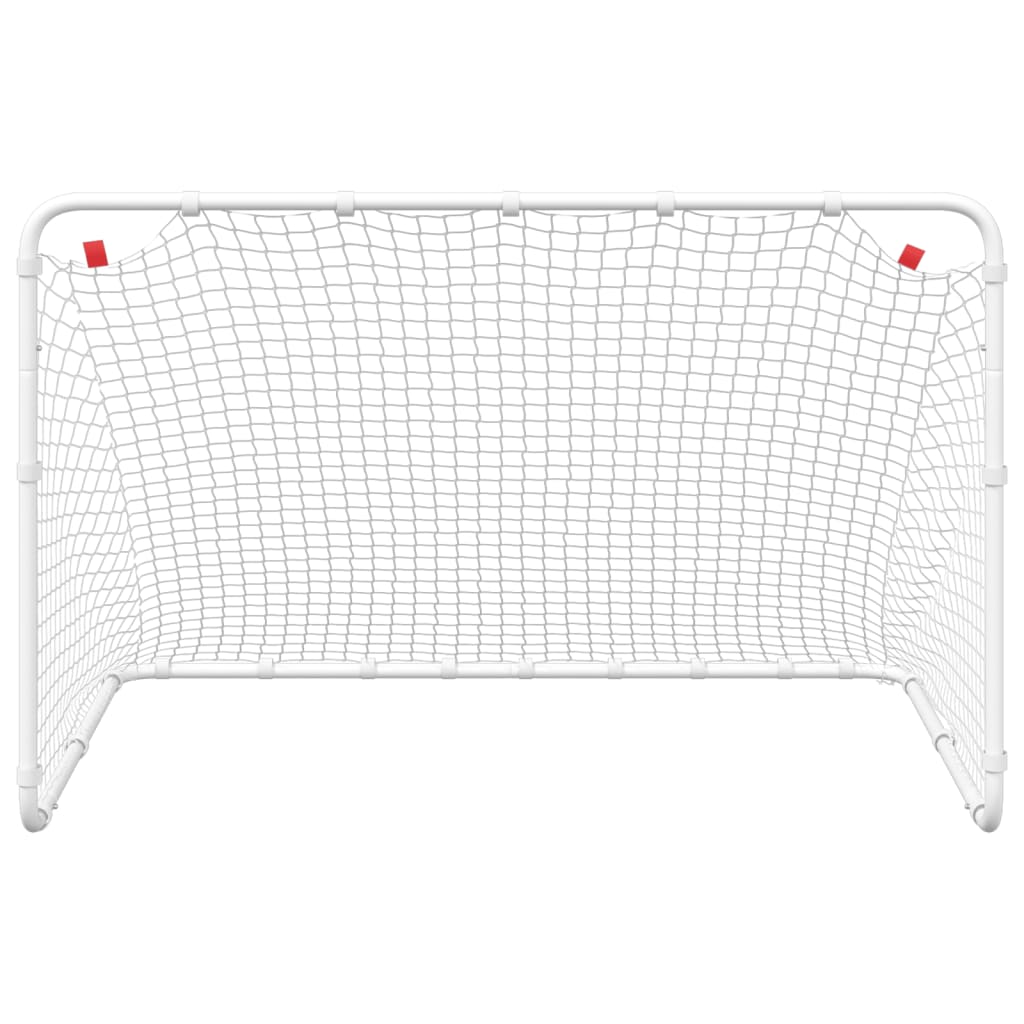 Futbolo vartai, balti, 122x81x81 cm, plienas