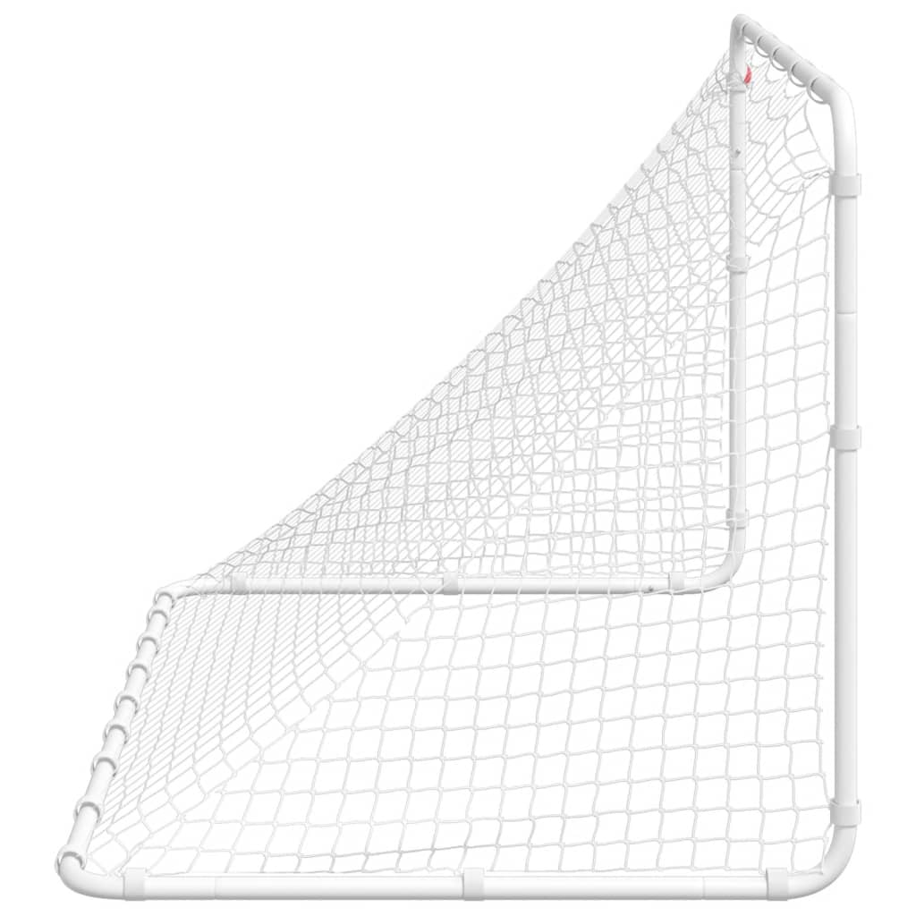 Futbolo vartai, balti, 122x81x81 cm, plienas