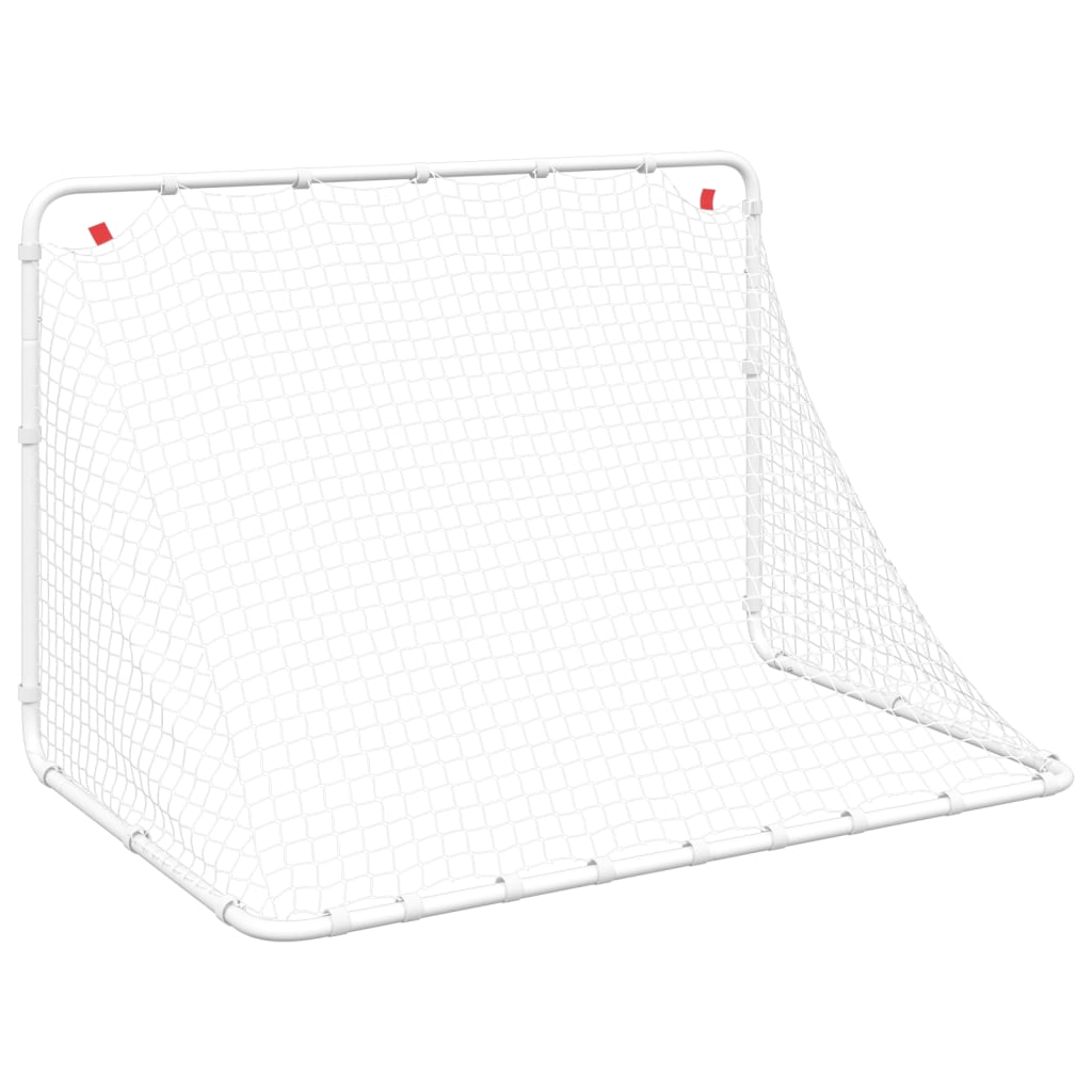 Futbolo vartai, balti, 122x81x81 cm, plienas