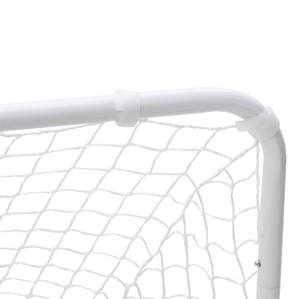 Futbolo vartai, balti, 122x81x81 cm, plienas