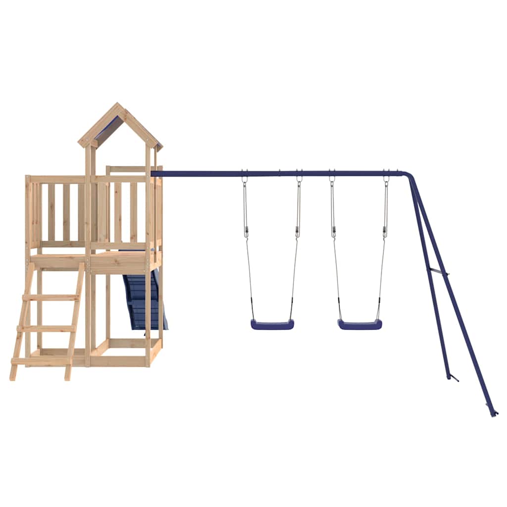 Lauko žaidimų aikštelės komplektas, pušies medienos masyvas