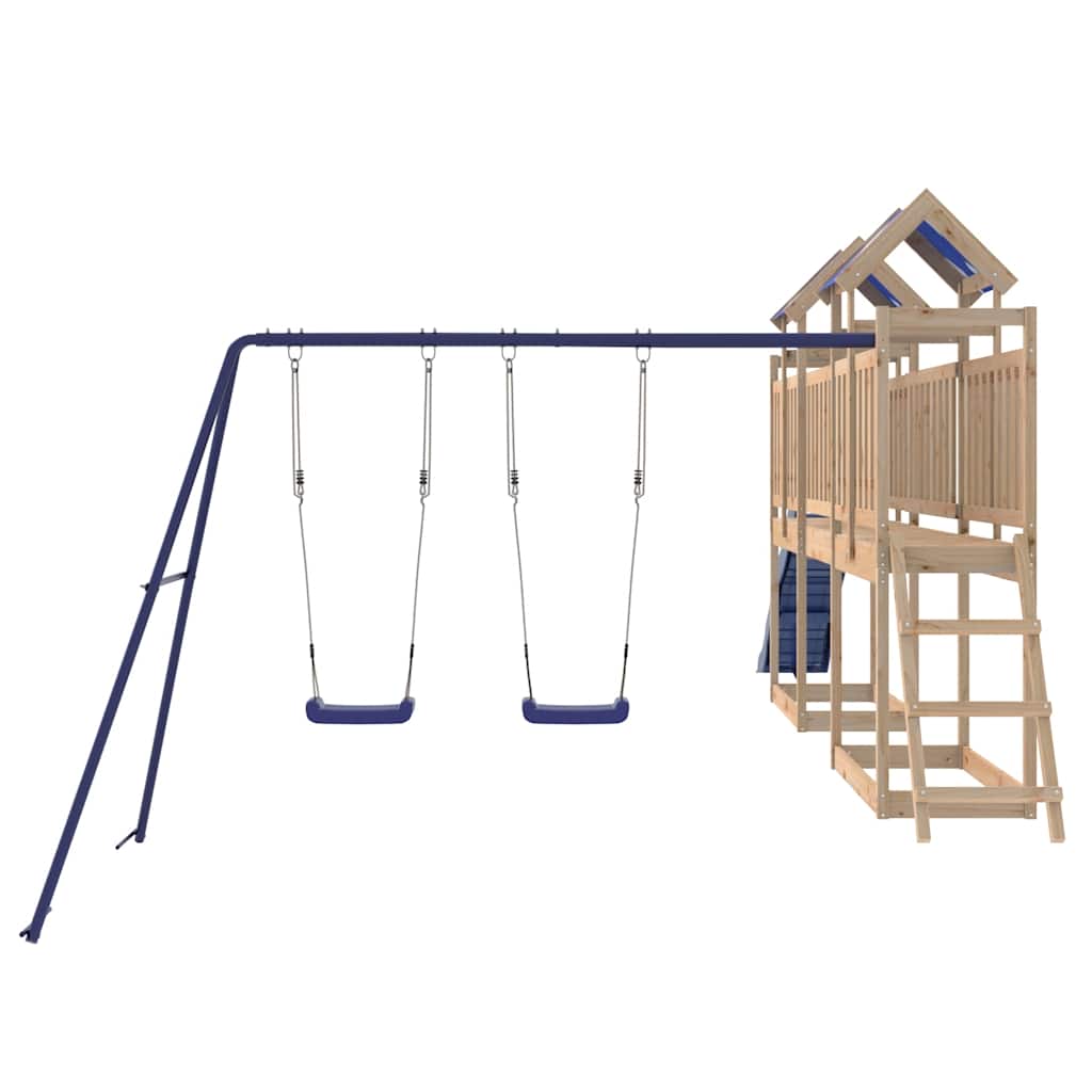 Lauko žaidimų aikštelės komplektas, pušies medienos masyvas