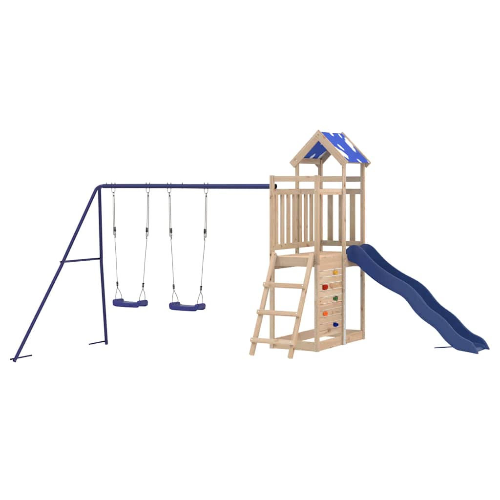 Lauko žaidimų aikštelės komplektas, pušies medienos masyvas