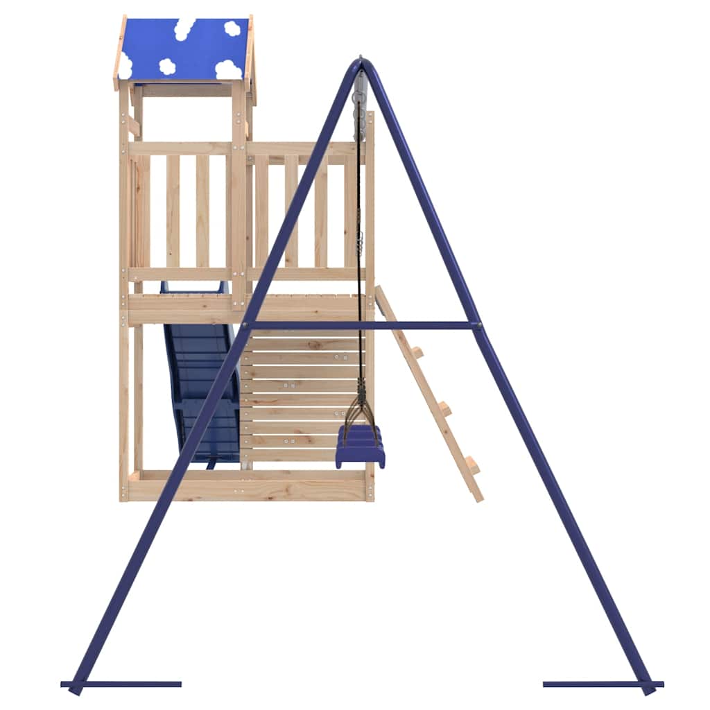 Lauko žaidimų aikštelės komplektas, pušies medienos masyvas