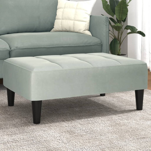 Pakoja, šviesiai pilkos spalvos, 77x55x31cm, aksomas