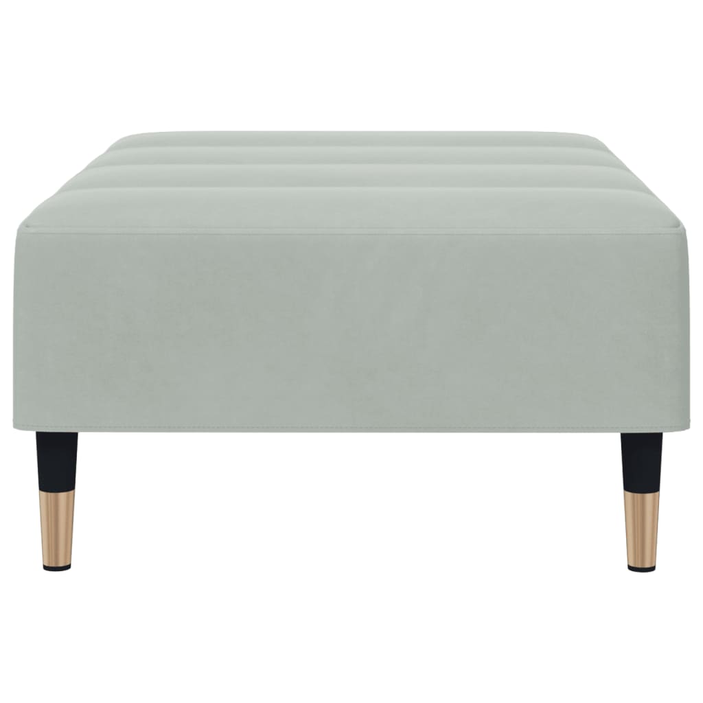 Pakoja, šviesiai pilkos spalvos, 77x55x31cm, aksomas