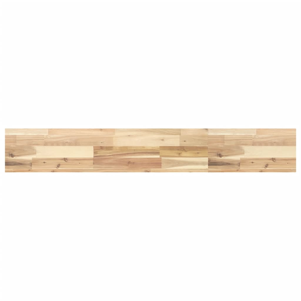 Pakabinamos lentynos, 4 vnt., 120x20x4 cm, neapdorota akacijos masyvo mediena