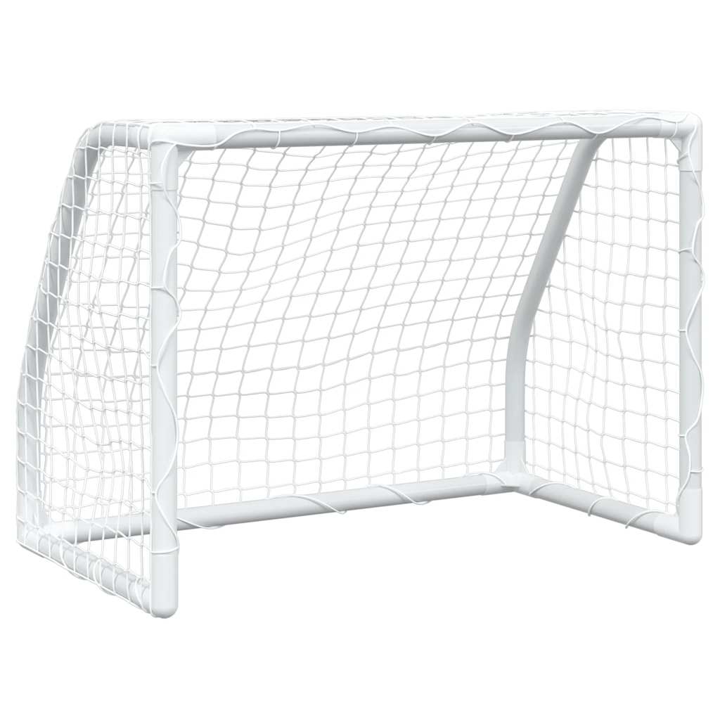 Futbolo vartai su kamuoliu, 2vnt., balti, 64x35x48cm, metalas