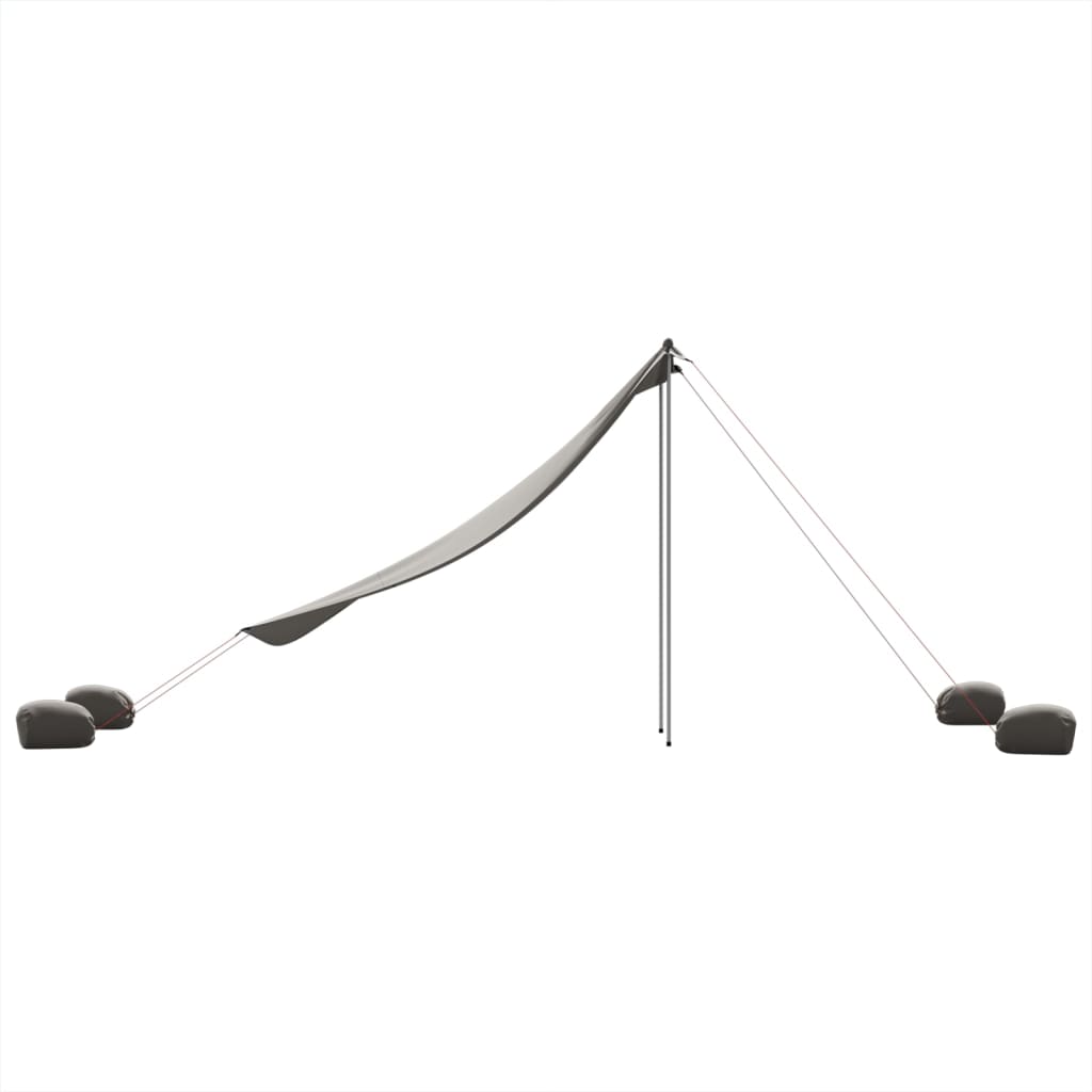 Paplūdimio skliautas su smėlio maišais, pilkas, 214x236cm