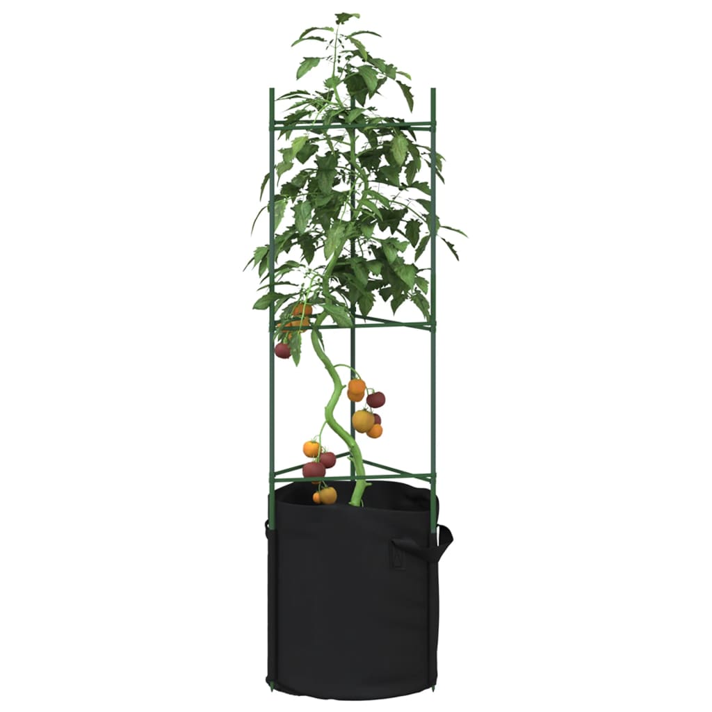 Pomidorų narvas su augalų maišeliu, 2vnt., 116cm, plienas ir PP