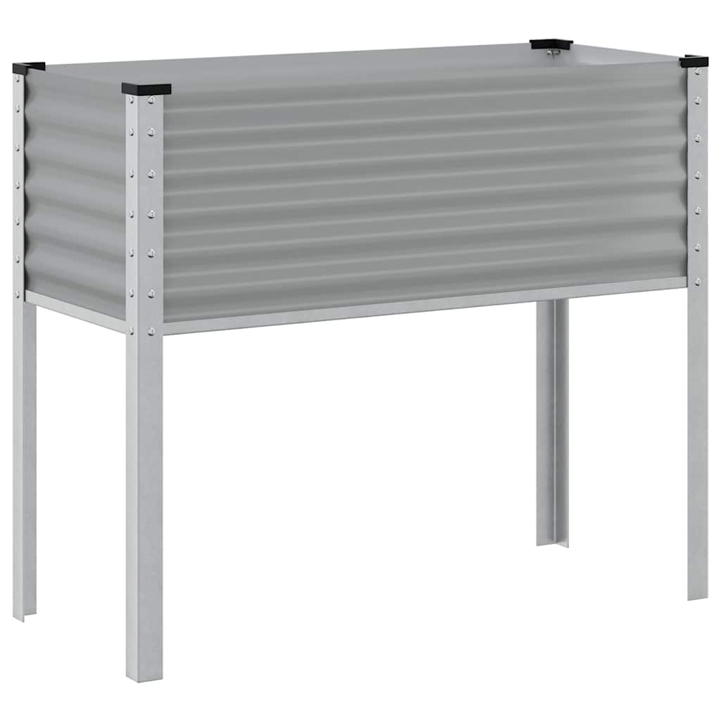 Sodo lovelis, pilkos spalvos, 100x41x90cm, plienas