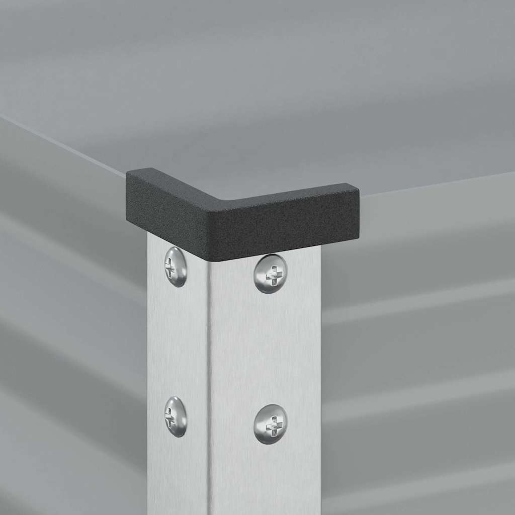 Sodo lovelis, pilkos spalvos, 100x41x90cm, plienas