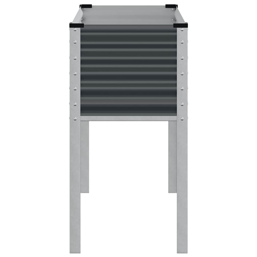 Sodo lovelis, antracito spalvos, 100x41x90cm, plienas
