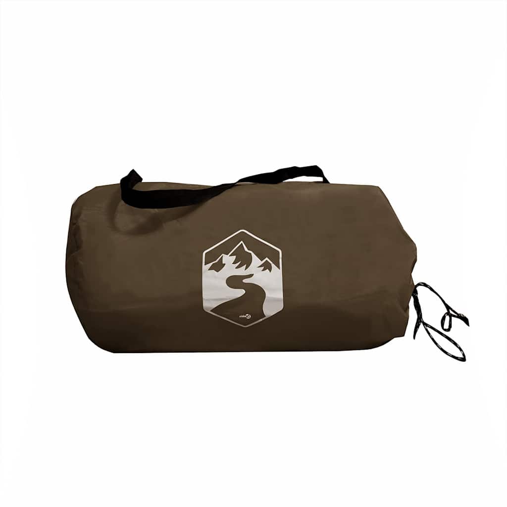 Stovyklavimo tentas, rudas, 438x376x212cm, atsparus vandeniui