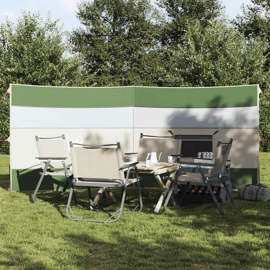 Camping Windbreak Green 340x130 cm Atsparus vandeniui