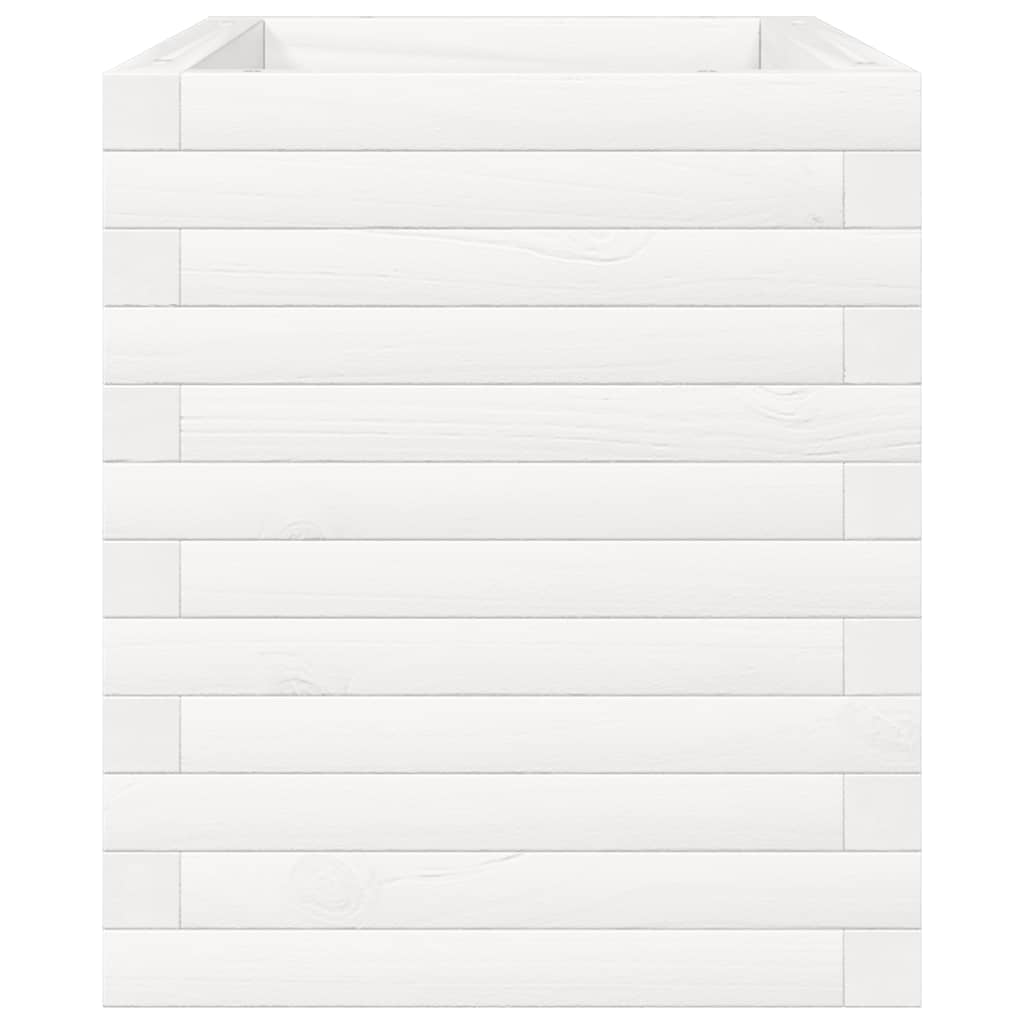 Sodo lovelis, baltas, 70x40x45,5cm, pušies medienos masyvas