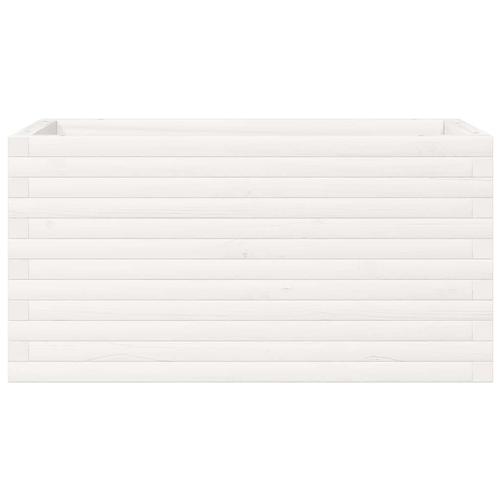 Sodo lovelis, baltas, 90x40x45,5cm, pušies medienos masyvas