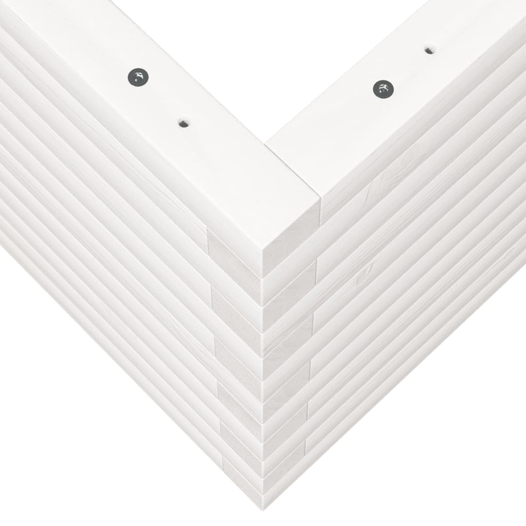Sodo lovelis, baltas, 90x40x45,5cm, pušies medienos masyvas