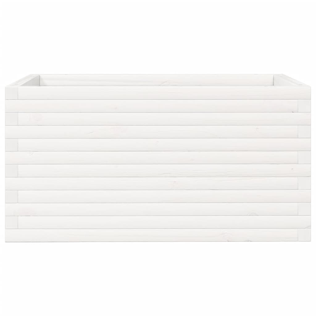 Sodo lovelis, baltas, 90x60x45,5cm, pušies medienos masyvas