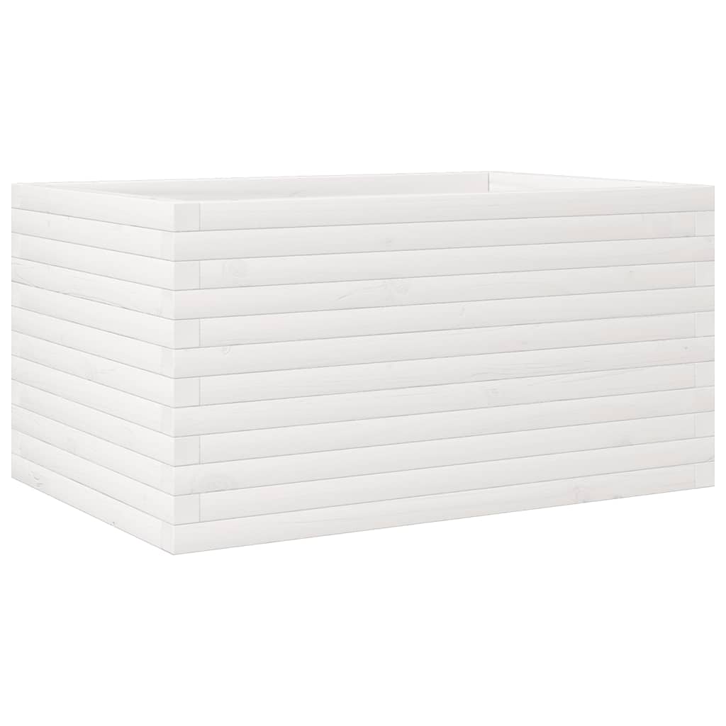 Sodo lovelis, baltas, 90x60x45,5cm, pušies medienos masyvas