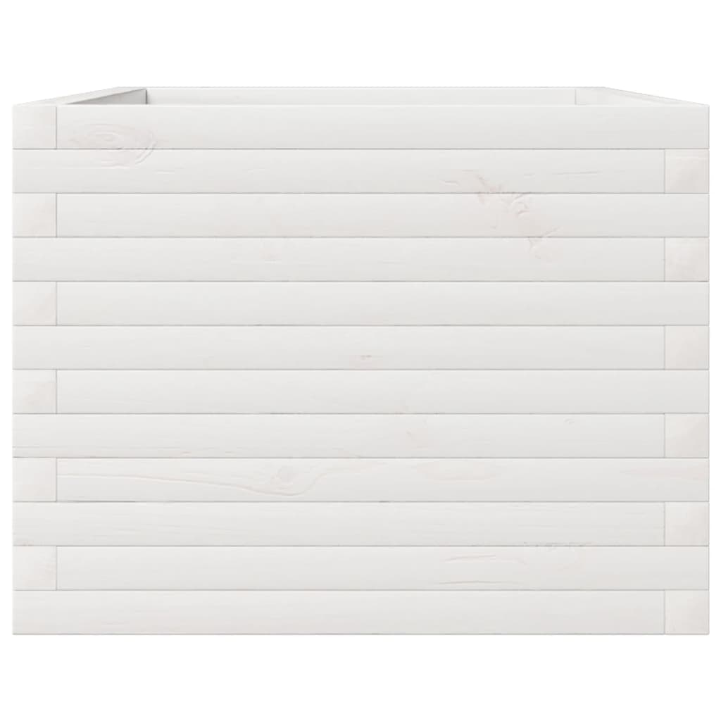Sodo lovelis, baltas, 110x60x45,5cm, pušies medienos masyvas