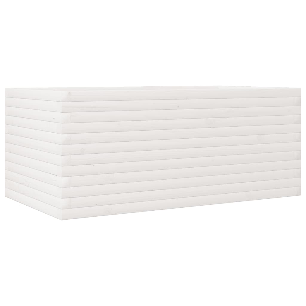 Sodo lovelis, baltas, 110x60x45,5cm, pušies medienos masyvas