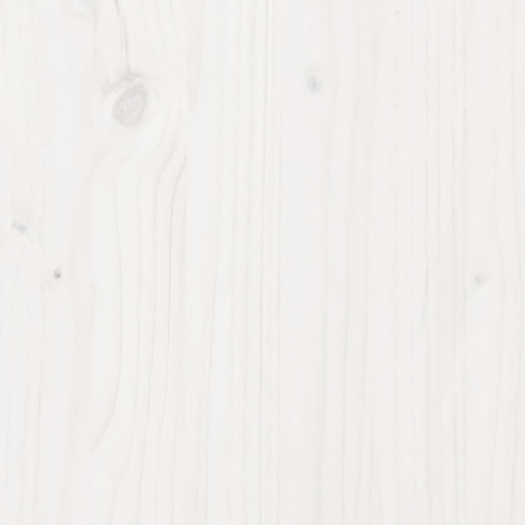 Sodo lovelis, baltas, 110x60x26,5cm, pušies medienos masyvas