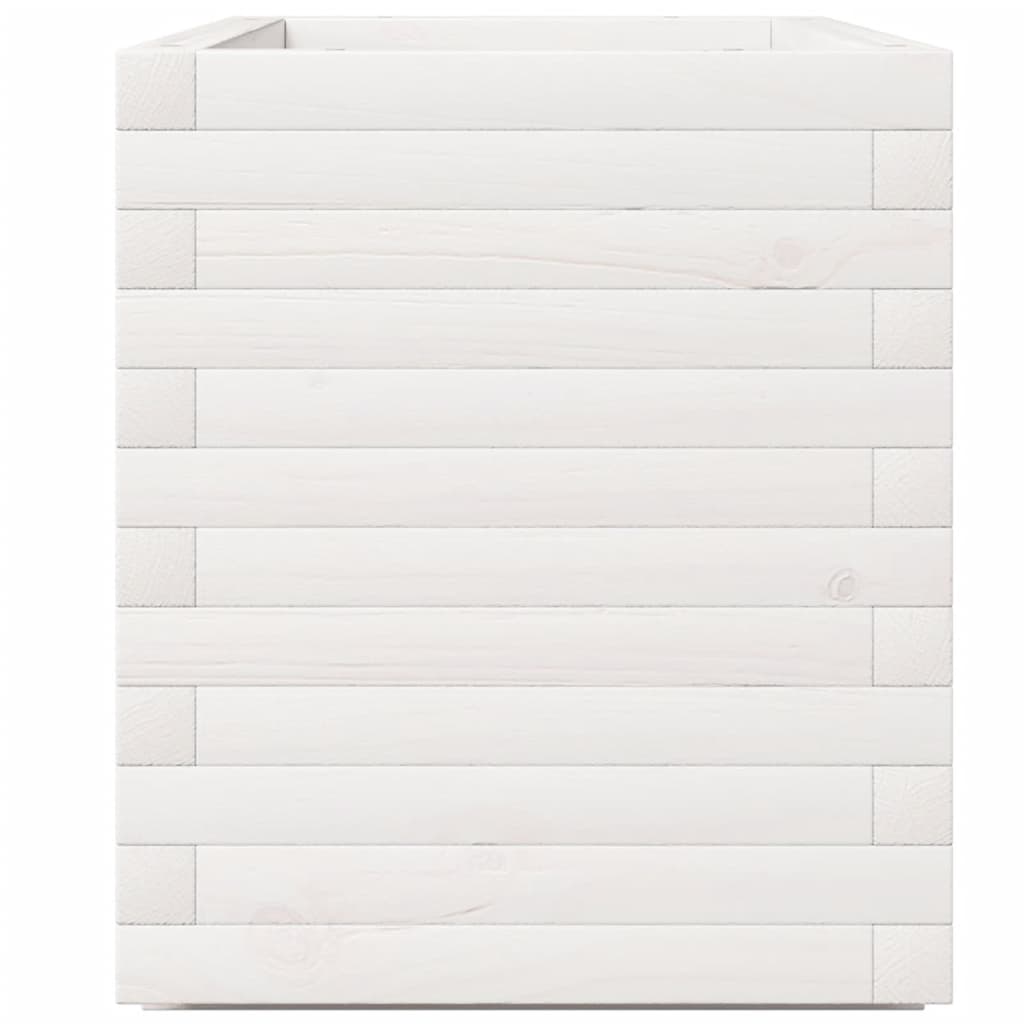 Sodo lovelis, baltas, 90x40x49,5cm, pušies medienos masyvas