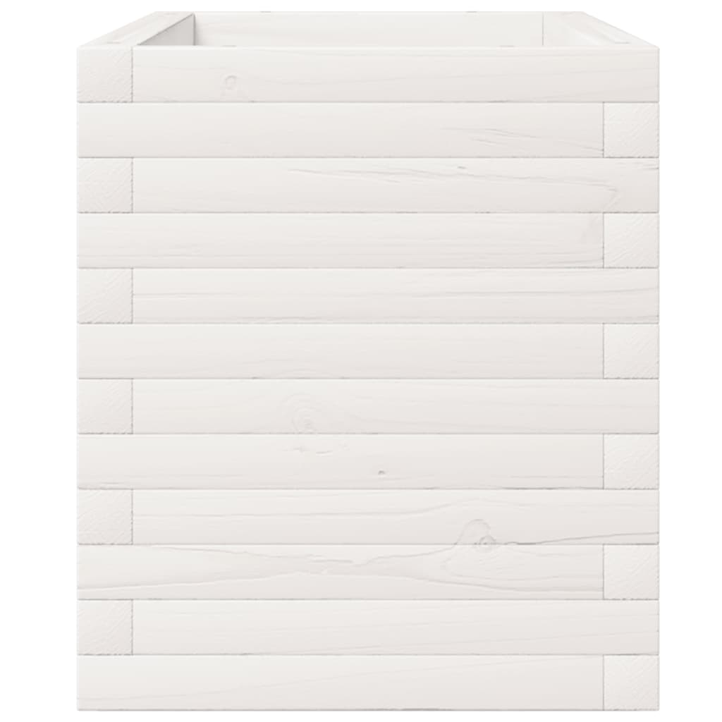 Sodo lovelis, baltas, 110x40x49,5cm, pušies medienos masyvas