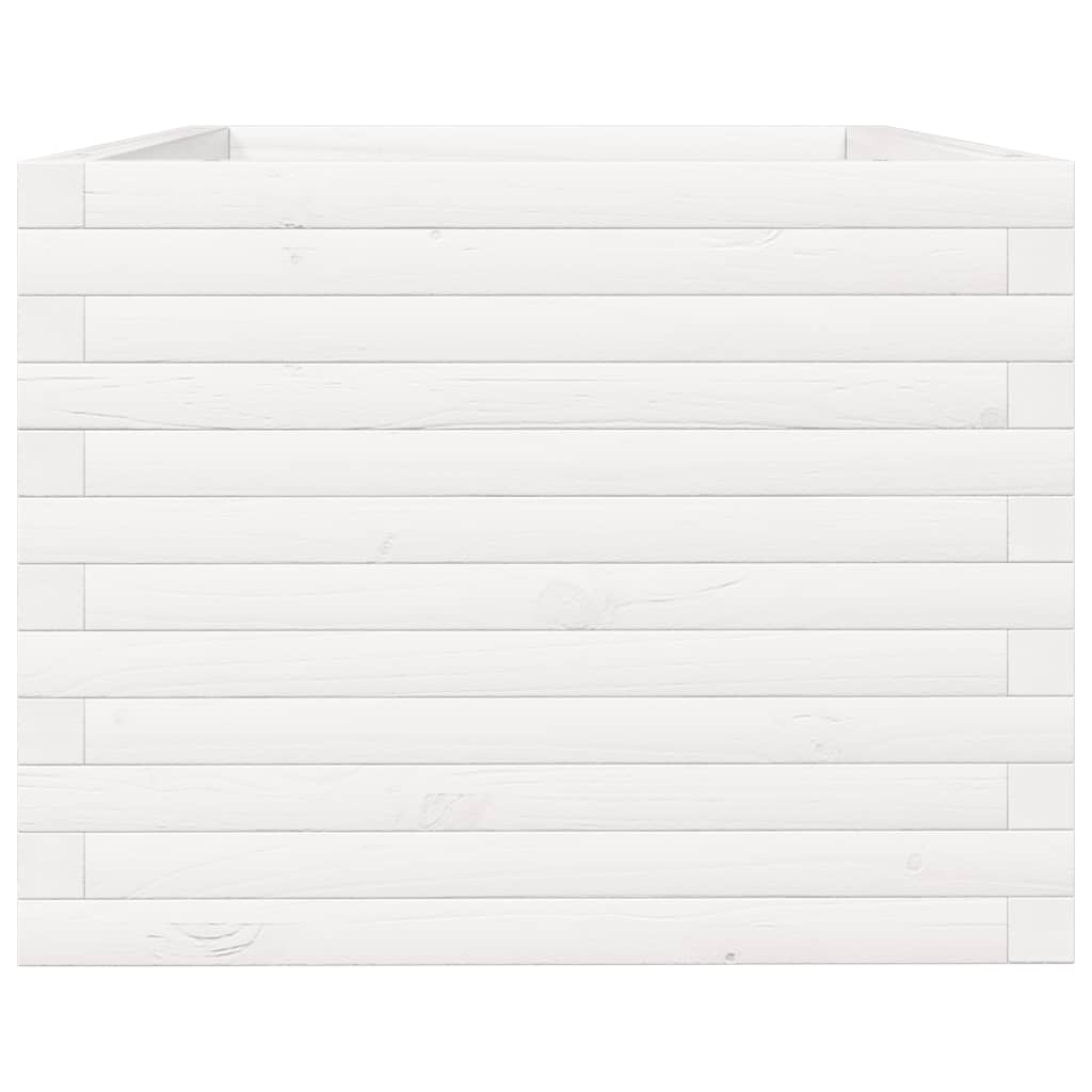 Sodo lovelis, baltas, 90x60x49,5cm, pušies medienos masyvas