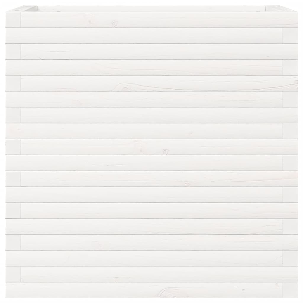 Sodo lovelis, baltas, 70x40x68,5cm, pušies medienos masyvas
