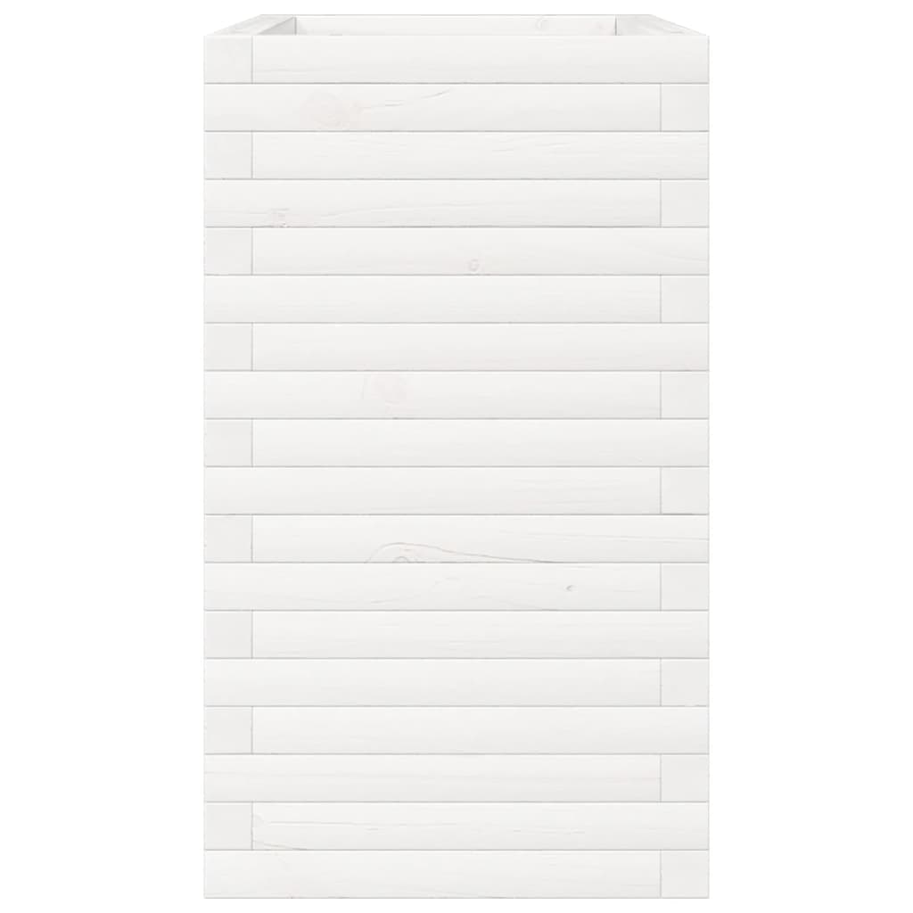 Sodo lovelis, baltas, 70x40x68,5cm, pušies medienos masyvas
