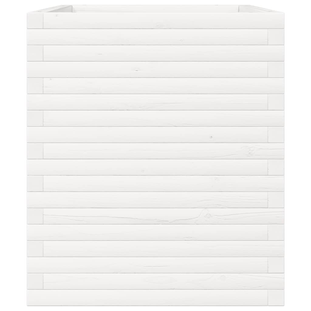 Sodo lovelis, baltas, 90x60x68,5cm, pušies medienos masyvas