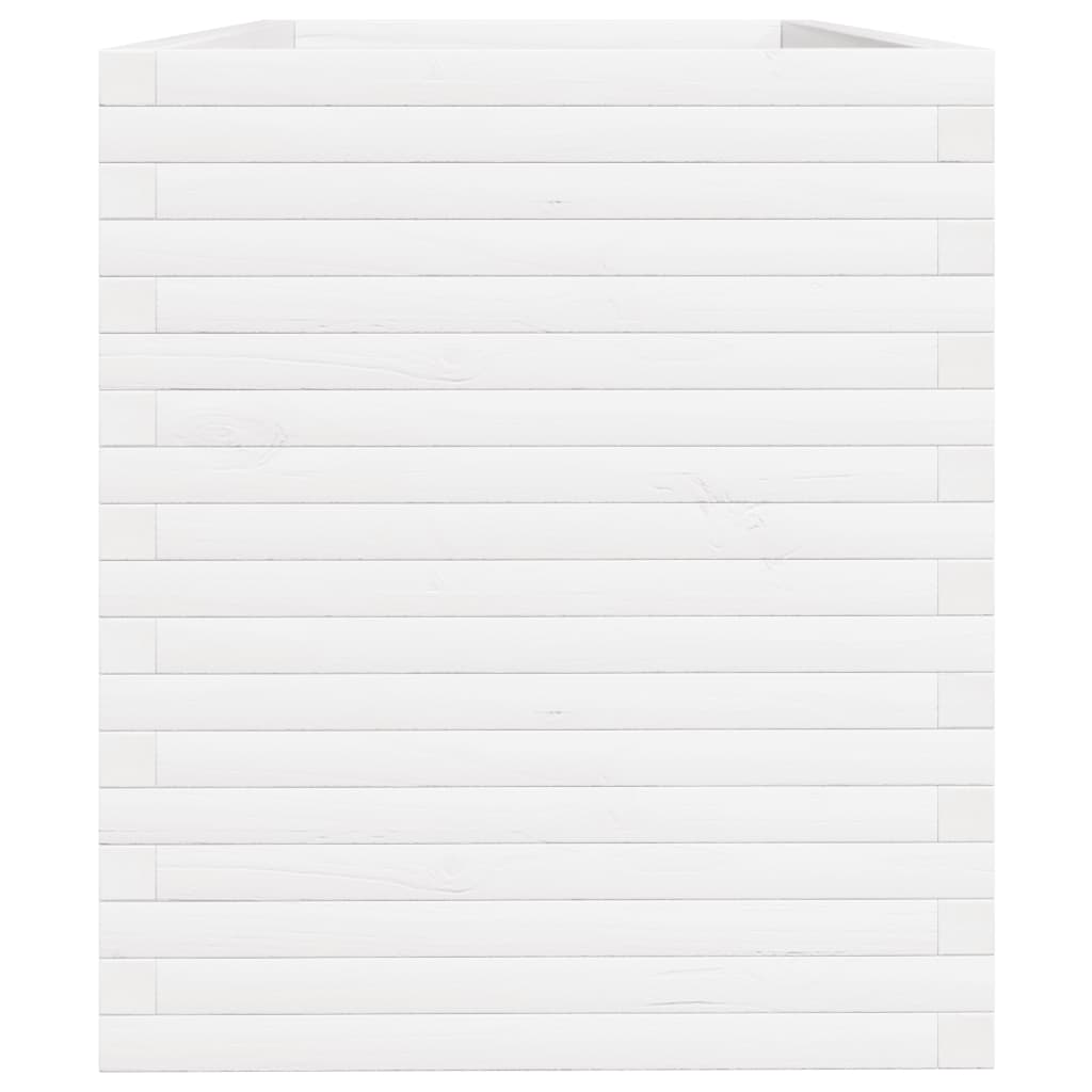 Sodo lovelis, baltas, 110x60x68,5cm, pušies medienos masyvas