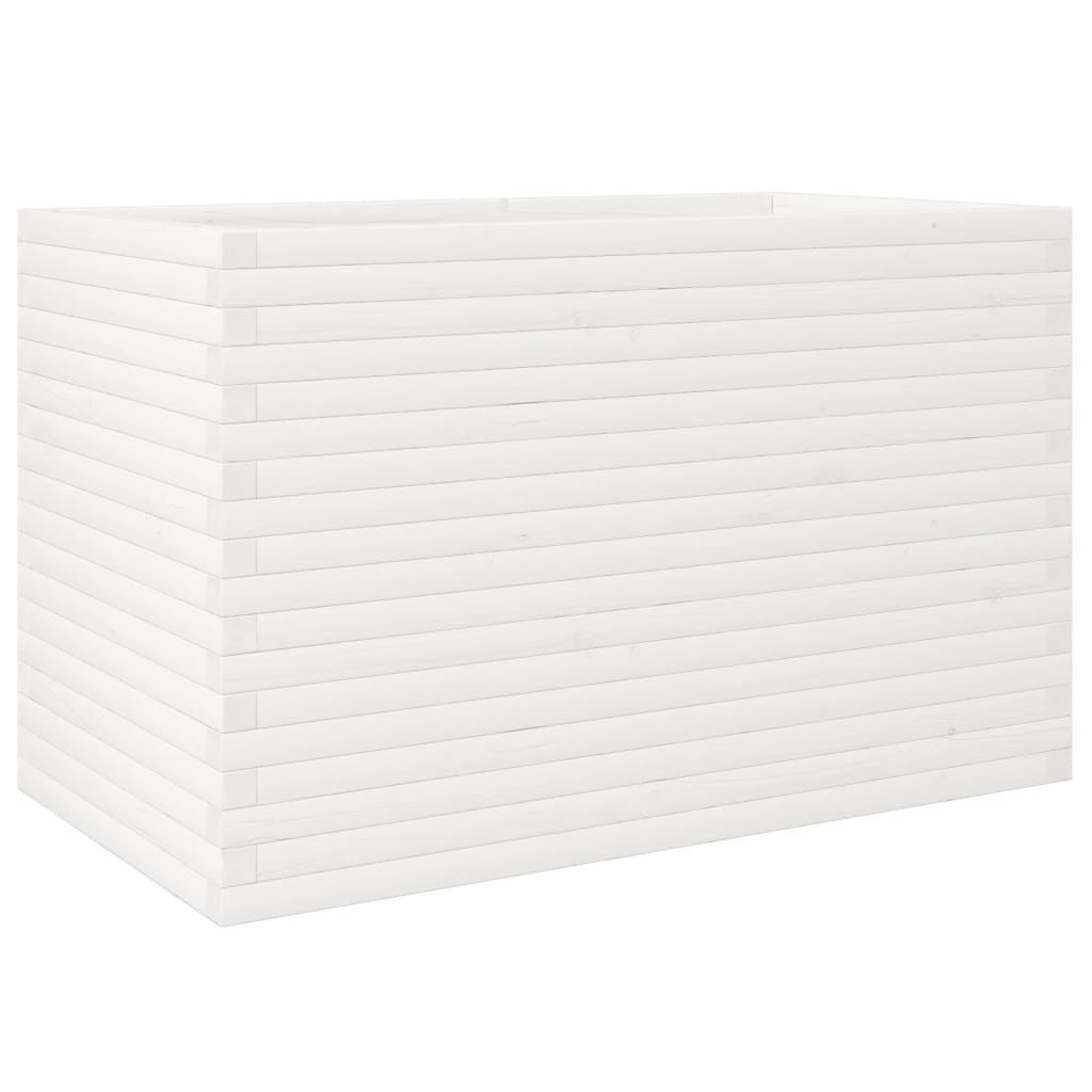 Sodo lovelis, baltas, 110x60x68,5cm, pušies medienos masyvas