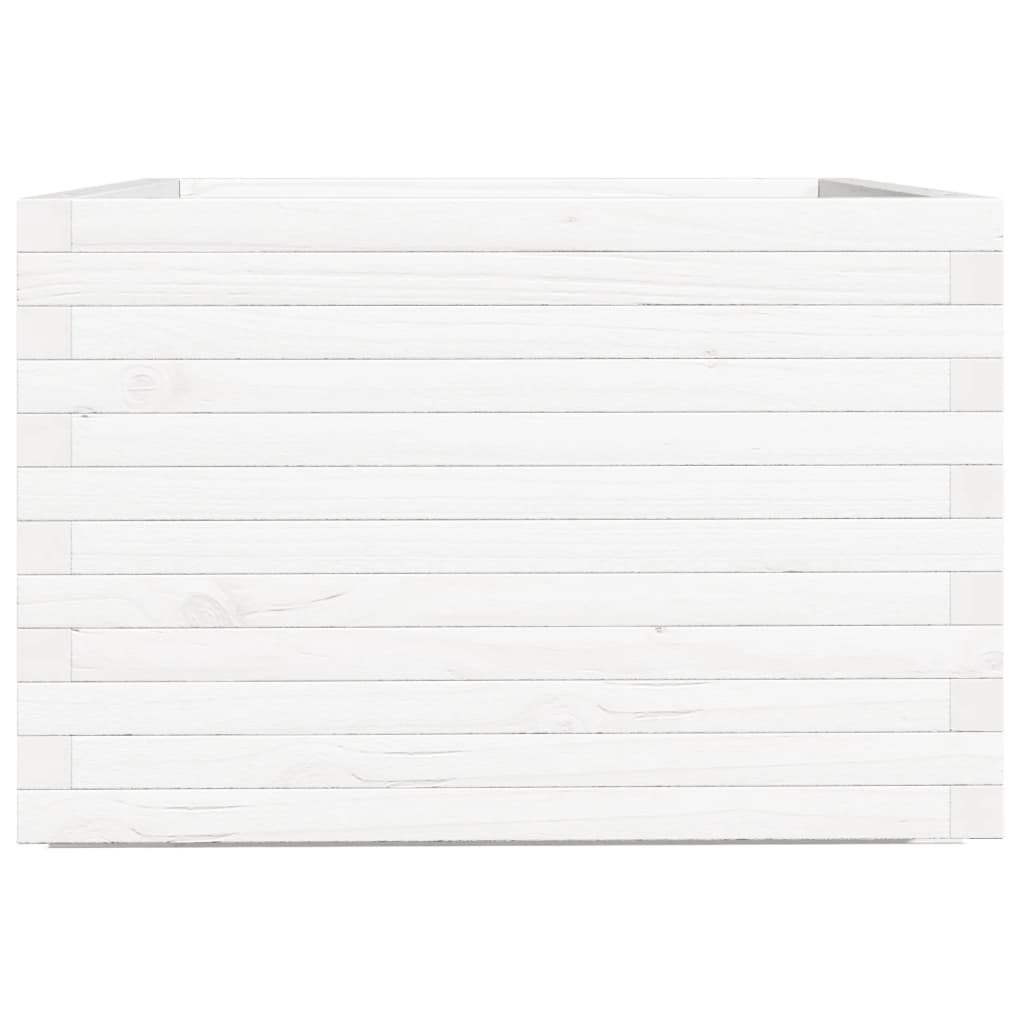 Sodo lovelis, baltas, 70x70x49,5cm, pušies medienos masyvas
