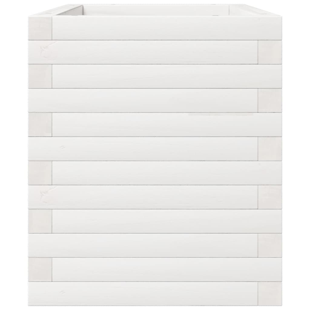 Sodo lovelis, baltas, 70x40x49,5cm, pušies medienos masyvas