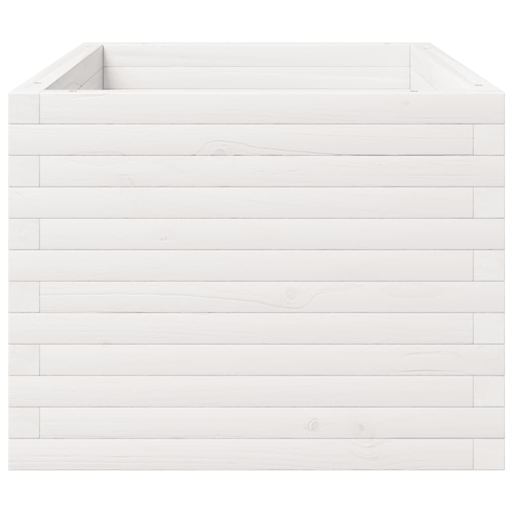 Sodo lovelis, baltas, 90x60x49,5cm, pušies medienos masyvas