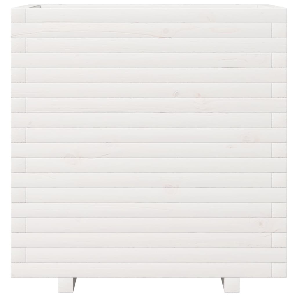 Sodo lovelis, baltas, 70x40x72,5cm, pušies medienos masyvas