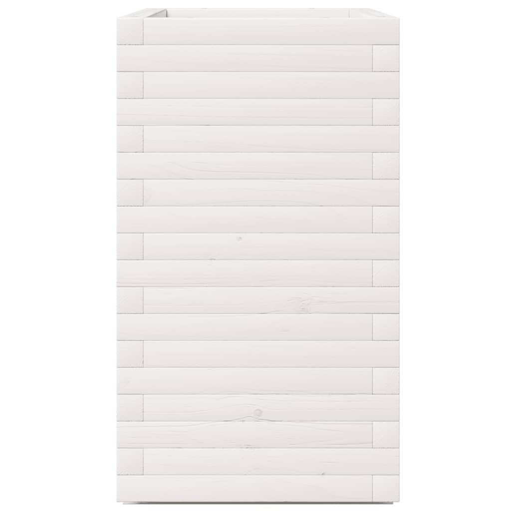 Sodo lovelis, baltas, 70x40x72,5cm, pušies medienos masyvas