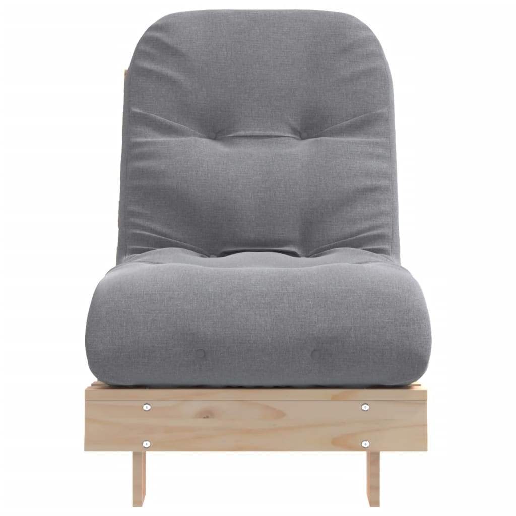 Futono sofa-lova su čiužiniu, 60x206x11cm, pušies masyvas