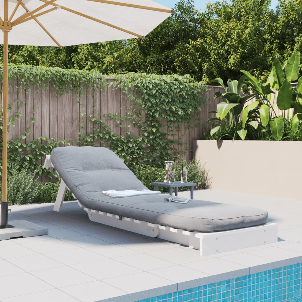 Futono sofa-lova su čiužiniu, balta, 60x206x11cm, pušis