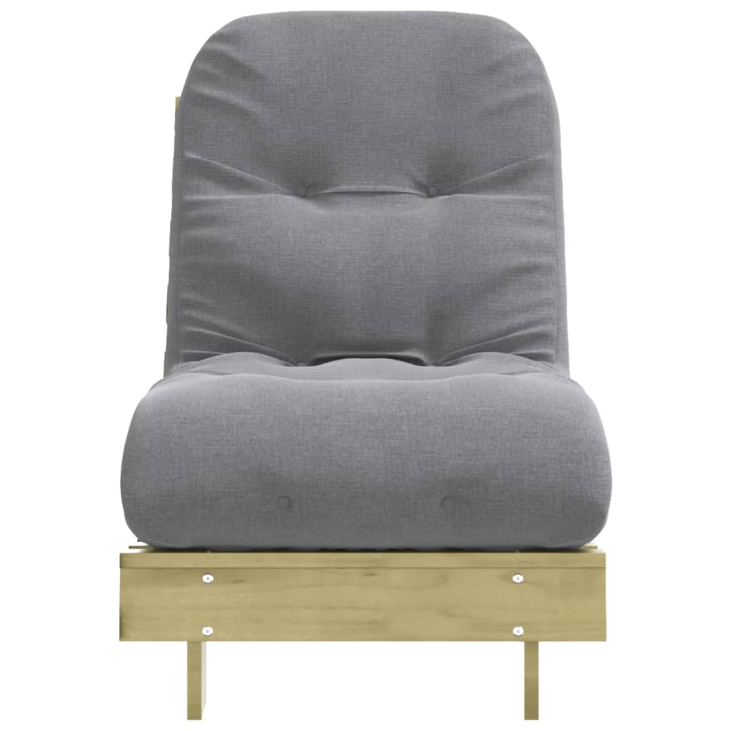 Futono sofa-lova su čiužiniu, 60x206x11cm, impregnuota pušis