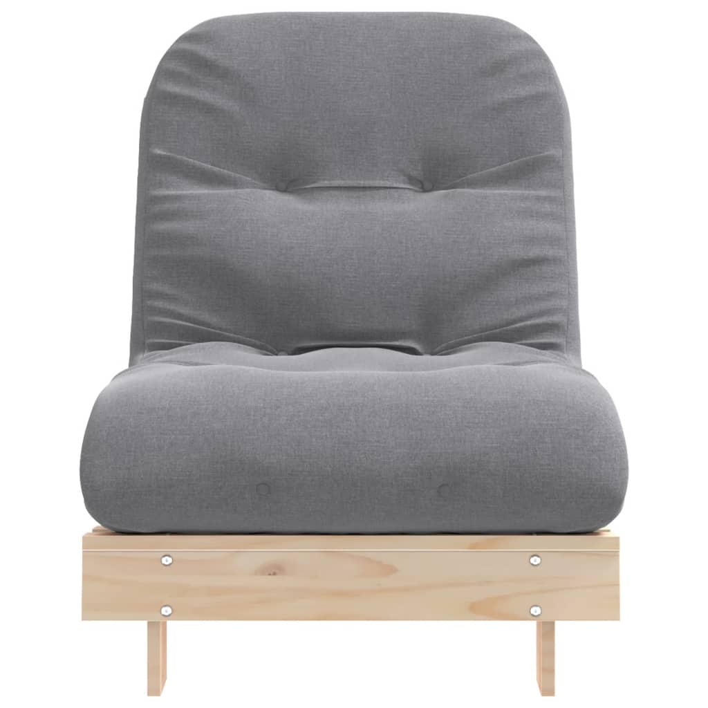 Futono sofa-lova su čiužiniu, 70x206x11cm, pušies masyvas