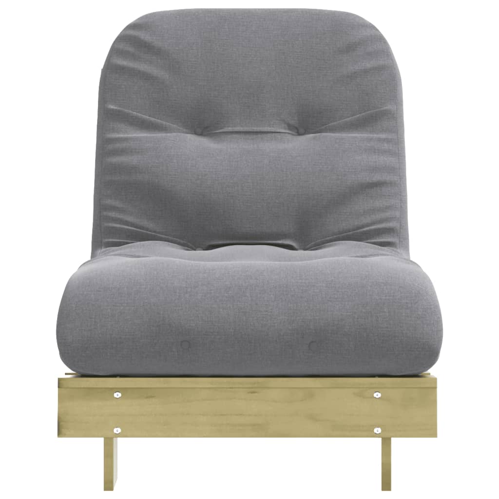 Futono sofa-lova su čiužiniu, 70x206x11cm, impregnuota pušis