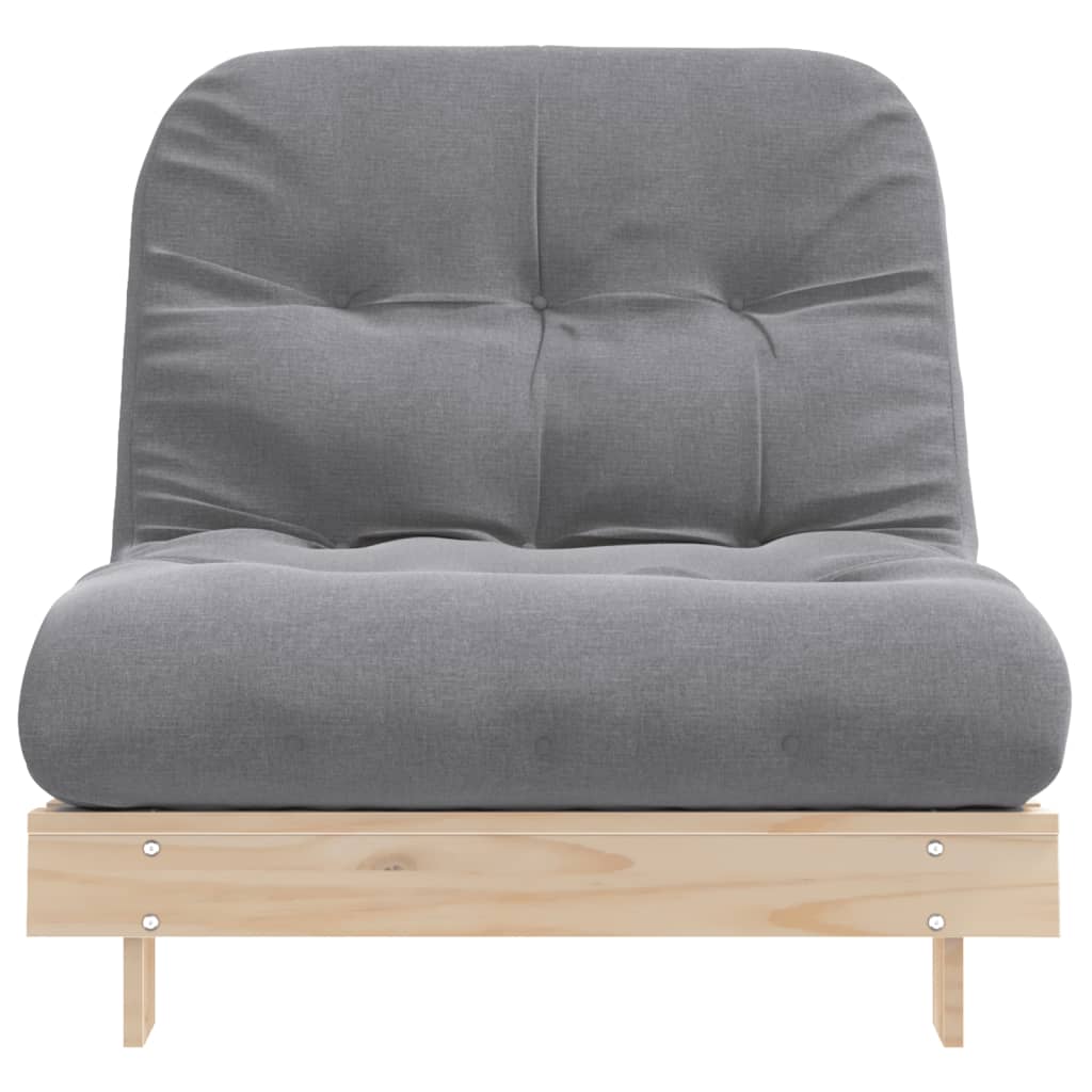 Futono sofa-lova su čiužiniu, 80x206x11cm, pušies masyvas