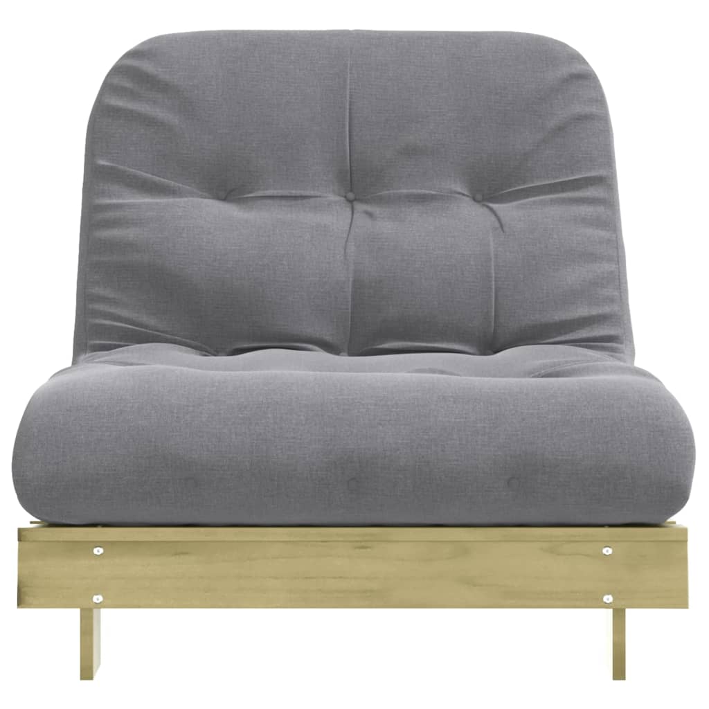 Futono sofa-lova su čiužiniu, 80x206x11cm, impregnuota pušis