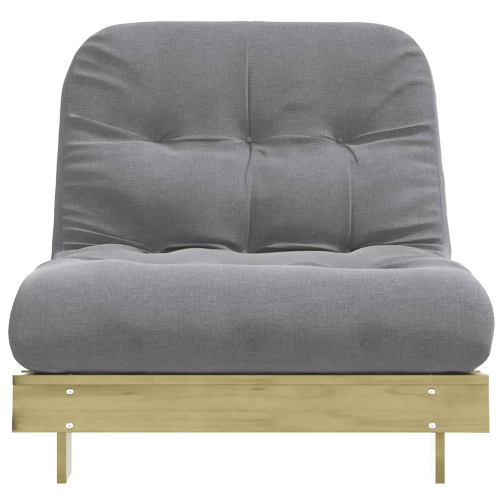 Futono sofa-lova su čiužiniu, 90x206x11cm, impregnuota pušis