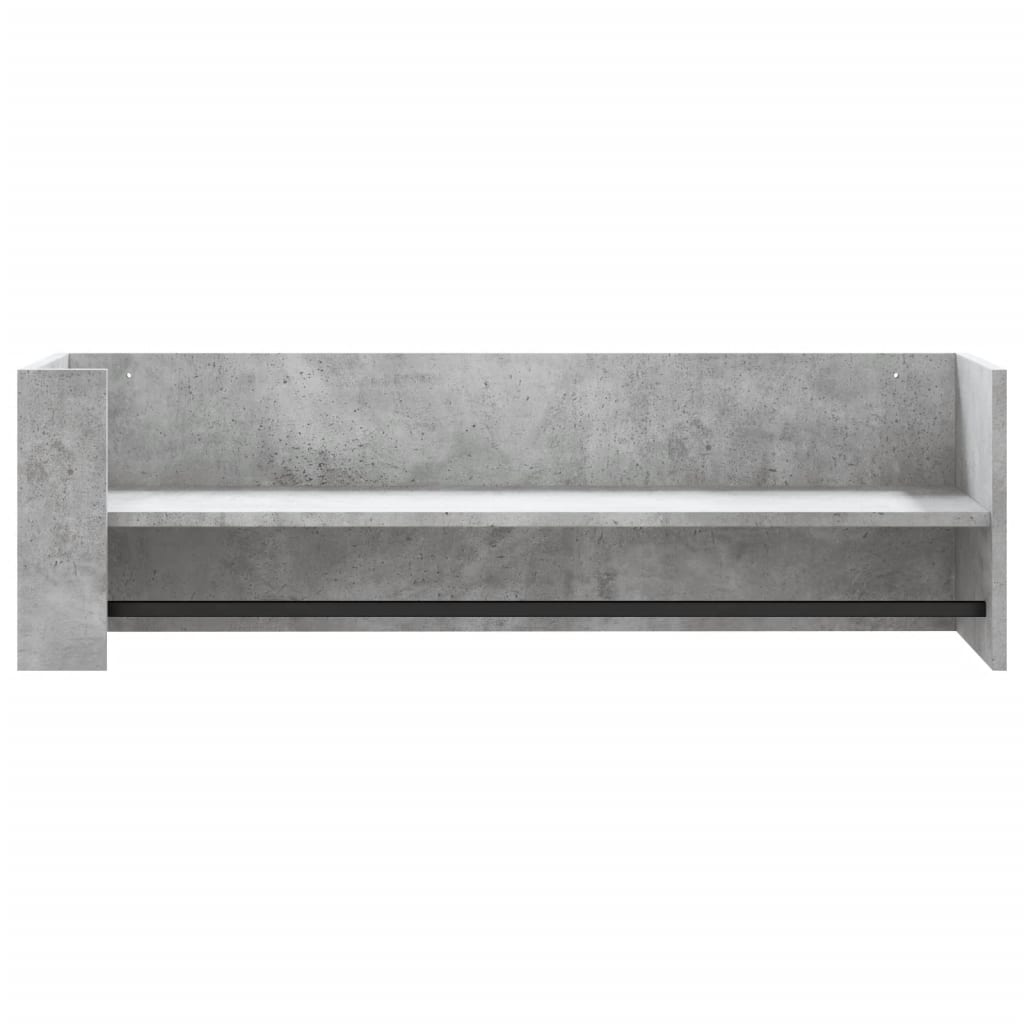 Sieninė lentyna, betono pilkos spalvos, 100x35x30,5cm, MDP