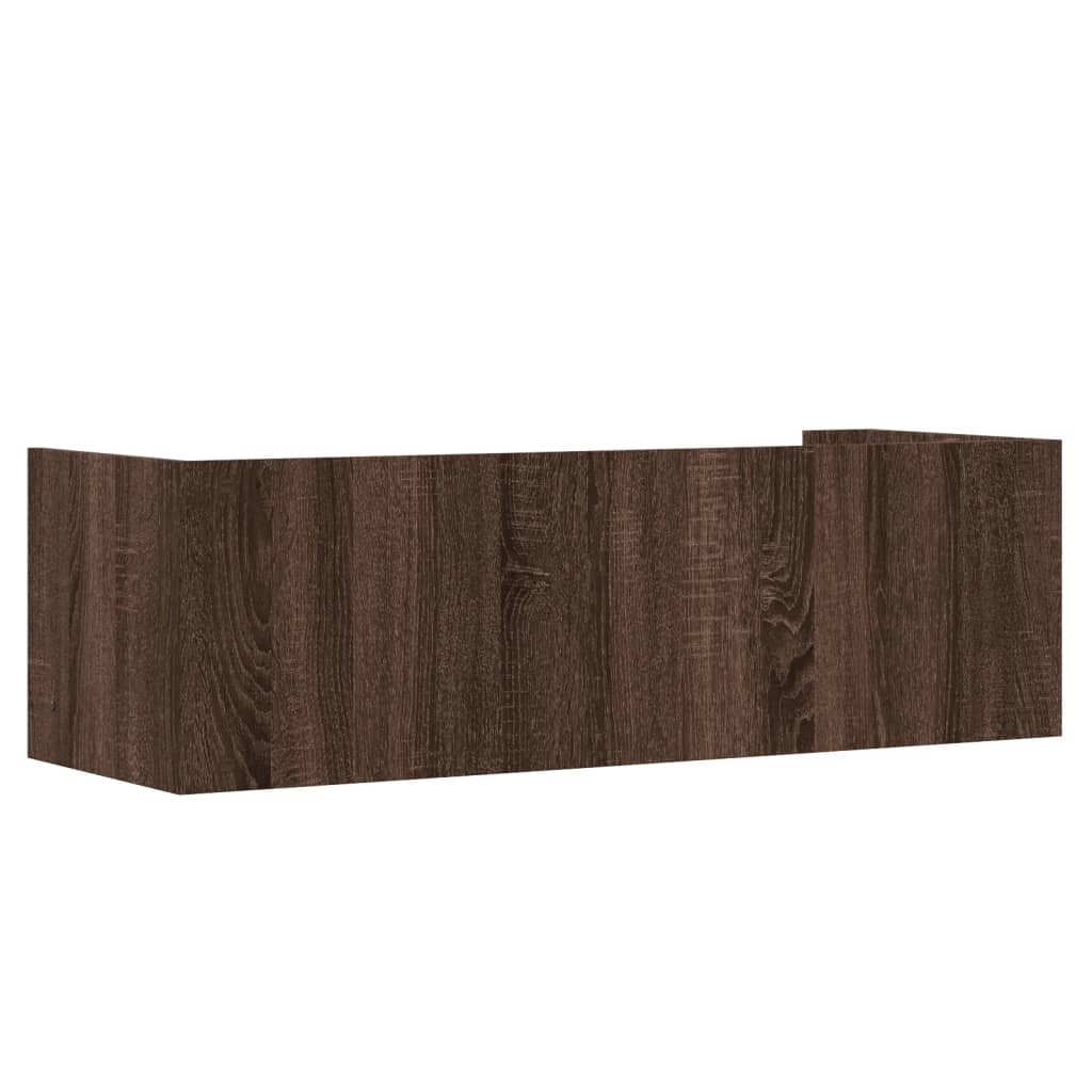 Sieninė lentyna, ruda ąžuolo, 100x35x30,5cm, apdirbta mediena